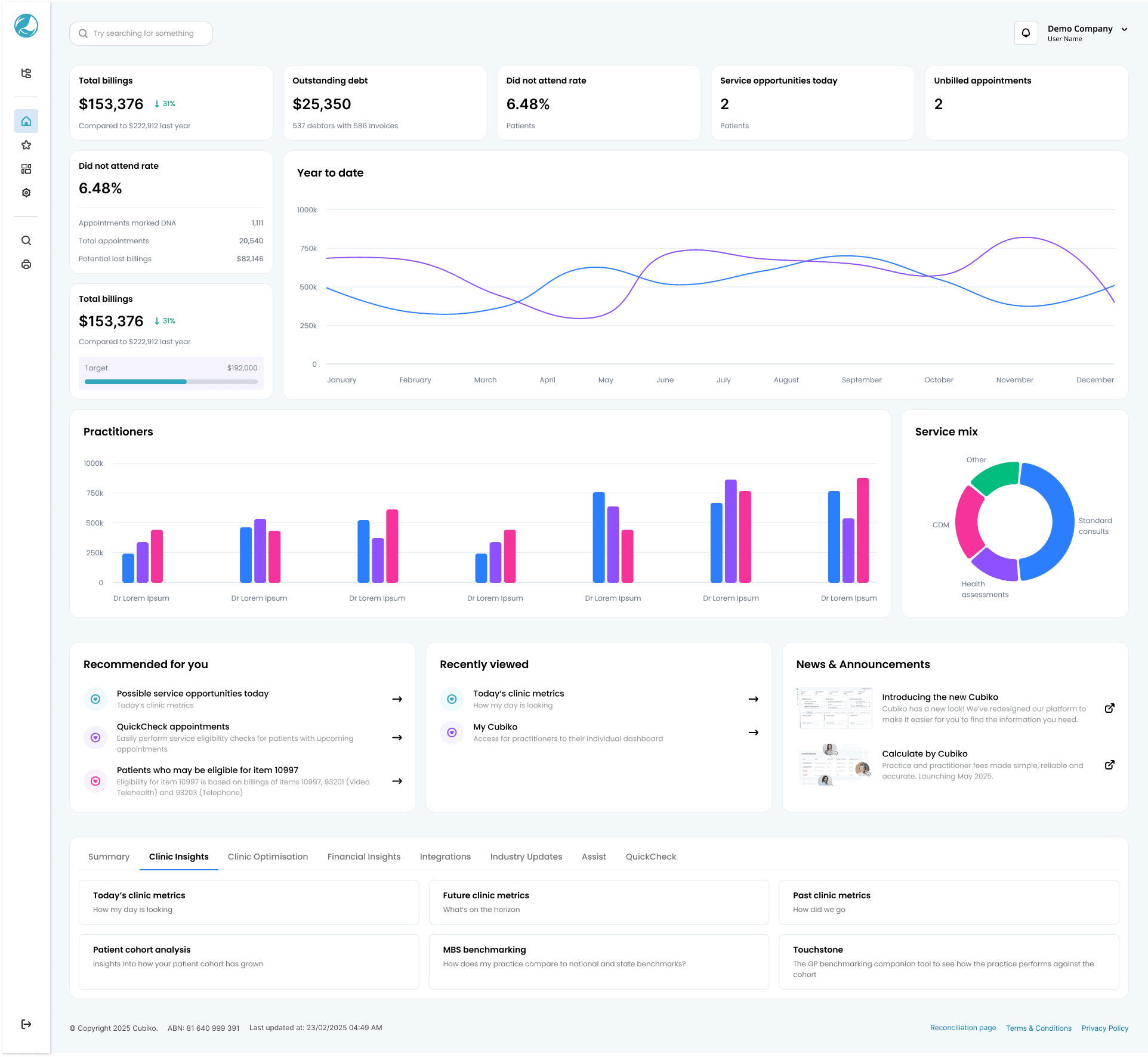 New landing page concept