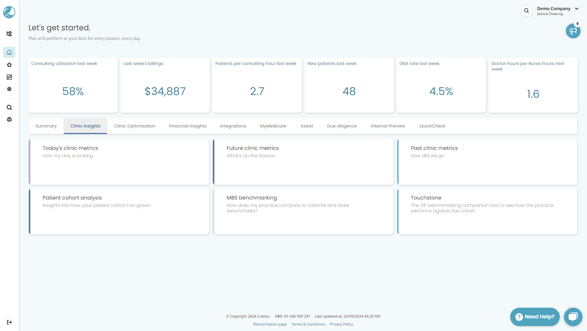 Old landing page